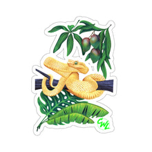 Load image into Gallery viewer, Yellow Eyelash Viper Stickers
